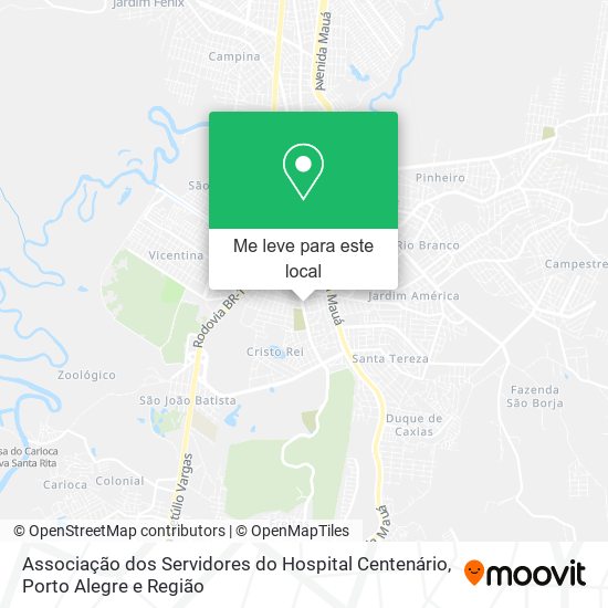 Associação dos Servidores do Hospital Centenário mapa