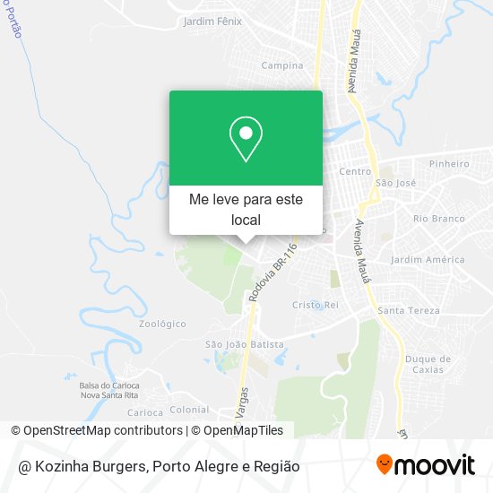 @ Kozinha Burgers mapa
