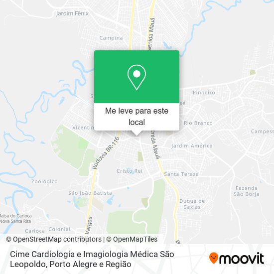 Cime Cardiologia e Imagiologia Médica São Leopoldo mapa