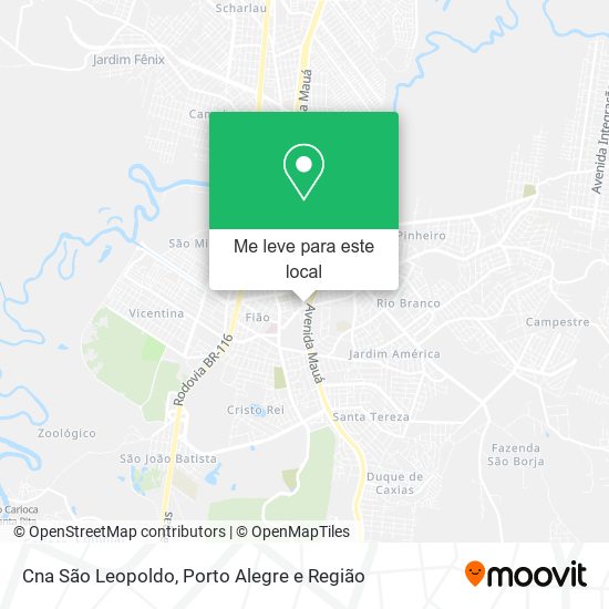 Cna São Leopoldo mapa