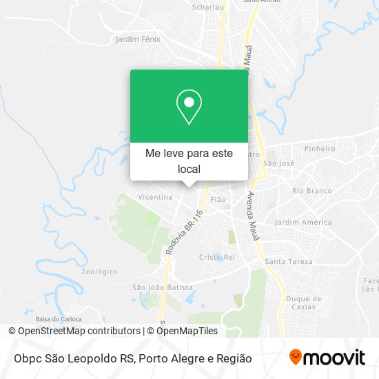 Obpc São Leopoldo RS mapa