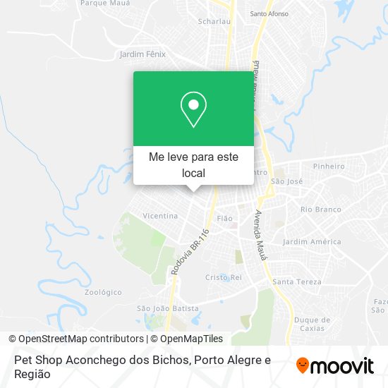 Pet Shop Aconchego dos Bichos mapa