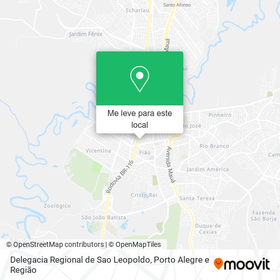 Delegacia Regional de Sao Leopoldo mapa