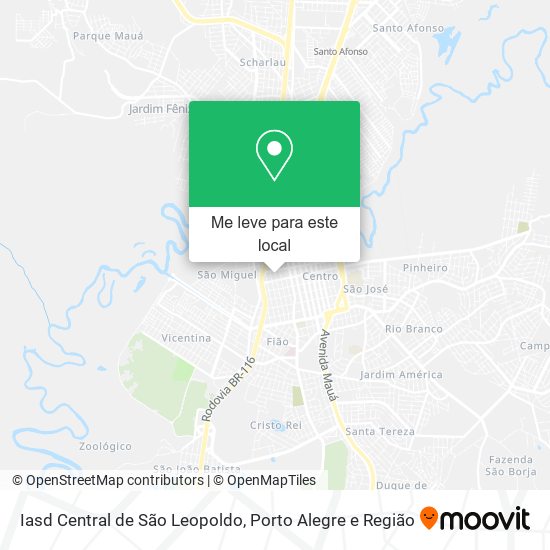 Iasd Central de São Leopoldo mapa