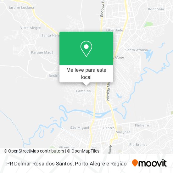 PR Delmar Rosa dos Santos mapa