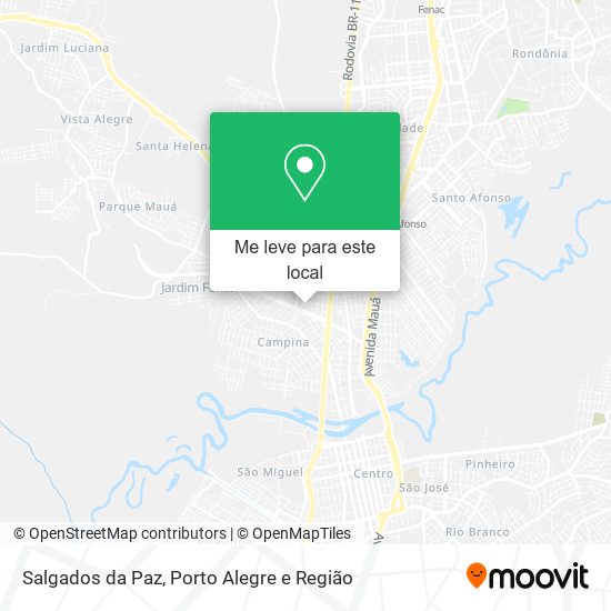 Salgados da Paz mapa