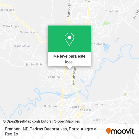 Franpan IND Pedras Decorativas mapa