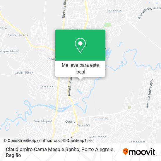 Claudiomiro Cama Mesa e Banho mapa