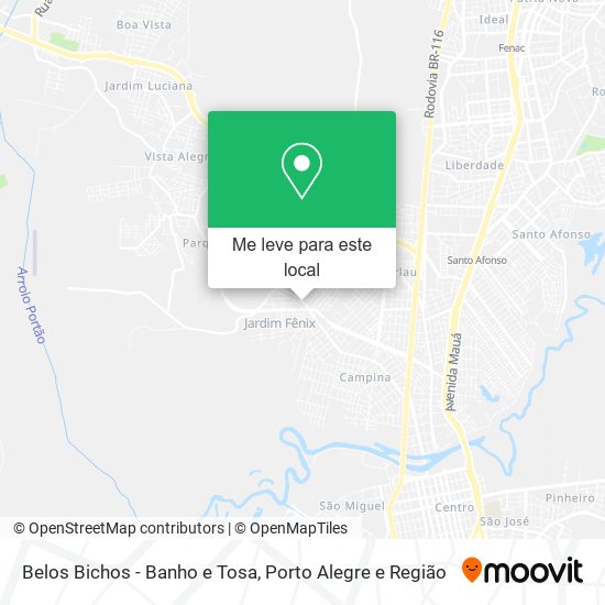 Belos Bichos - Banho e Tosa mapa