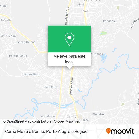 Cama Mesa e Banho mapa