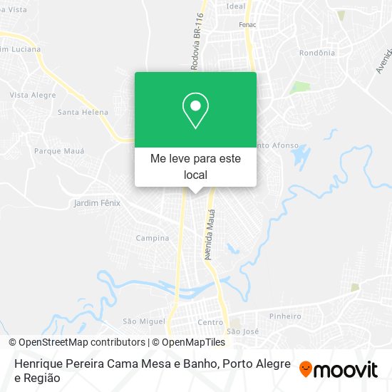 Henrique Pereira Cama Mesa e Banho mapa