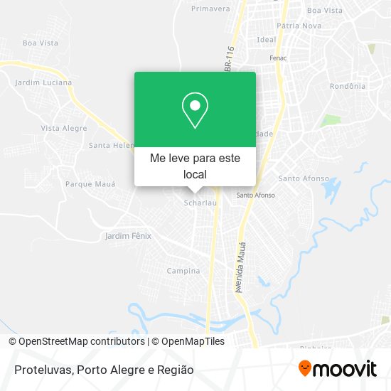 Proteluvas mapa