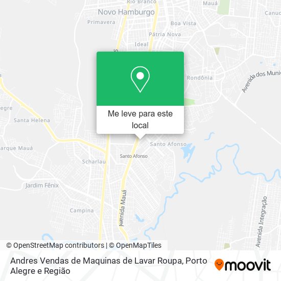 Andres Vendas de Maquinas de Lavar Roupa mapa