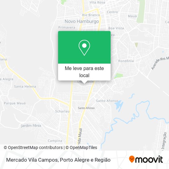 Mercado Vila Campos mapa