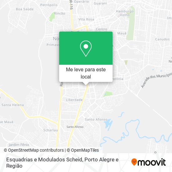 Esquadrias e Modulados Scheid mapa