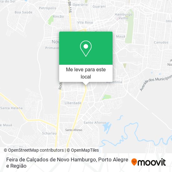 Feira de Calçados de Novo Hamburgo mapa