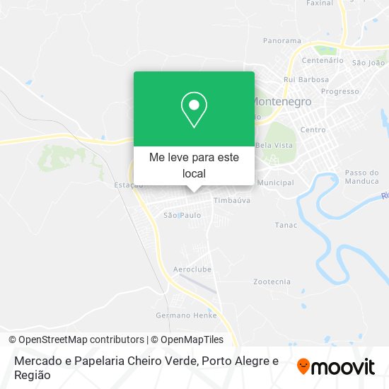 Mercado e Papelaria Cheiro Verde mapa