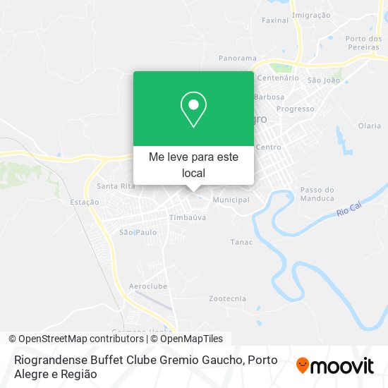 Riograndense Buffet Clube Gremio Gaucho mapa