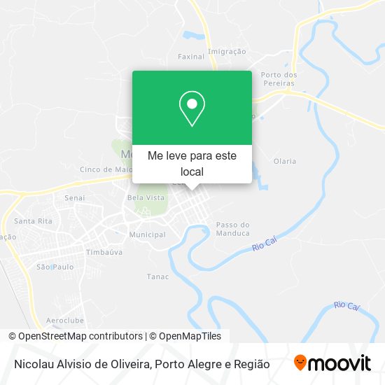 Nicolau Alvisio de Oliveira mapa