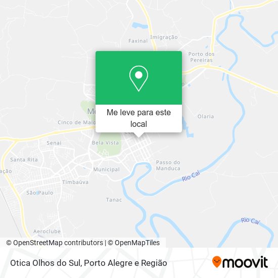 Otica Olhos do Sul mapa