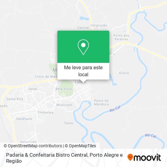 Padaria & Confeitaria Bistro Central mapa