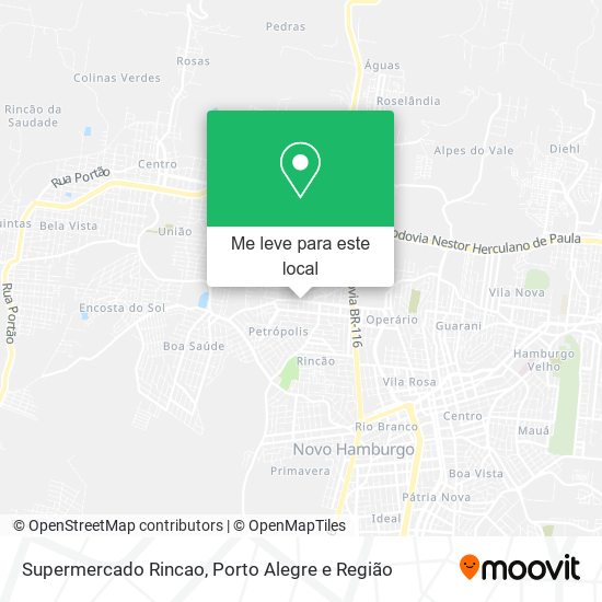 Supermercado Rincao mapa