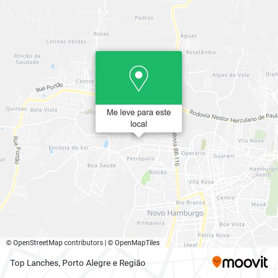 Top Lanches mapa