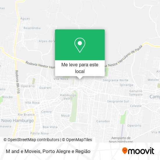 M and e Moveis mapa