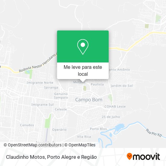 Claudinho Motos mapa