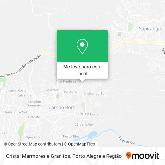 Cristal Marmores e Granitos mapa