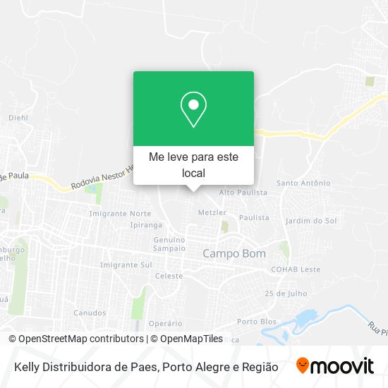 Kelly Distribuidora de Paes mapa