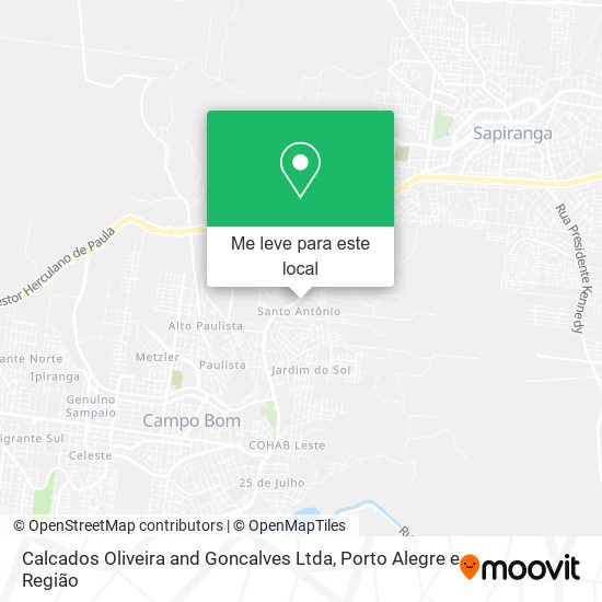 Calcados Oliveira and Goncalves Ltda mapa