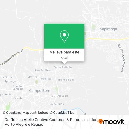 Dan'Ideias Atelie Criativo Costuras & Personalizados mapa