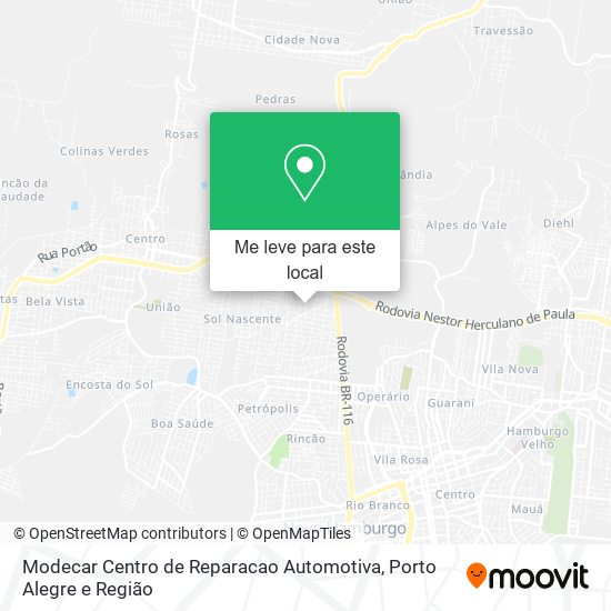 Modecar Centro de Reparacao Automotiva mapa