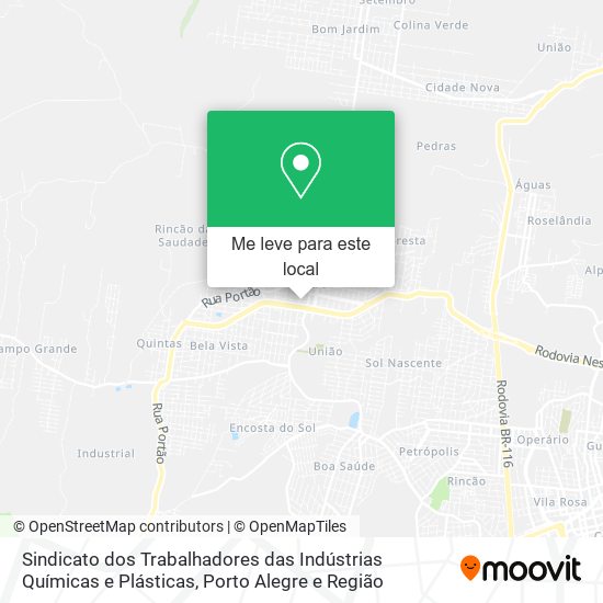 Sindicato dos Trabalhadores das Indústrias Químicas e Plásticas mapa