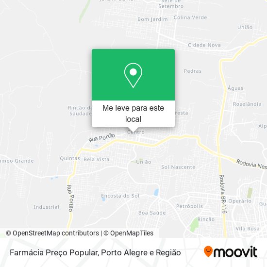 Farmácia Preço Popular mapa