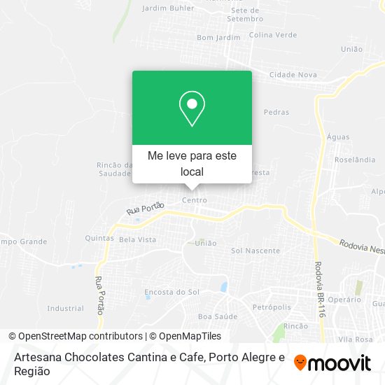 Artesana Chocolates Cantina e Cafe mapa
