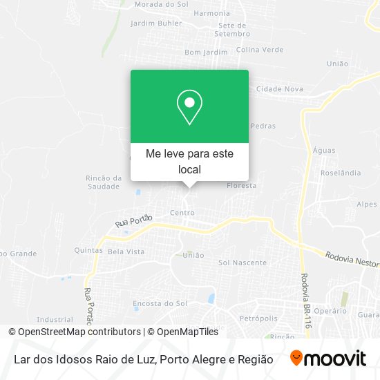 Lar dos Idosos Raio de Luz mapa