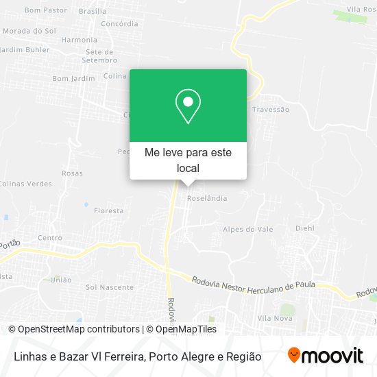 Linhas e Bazar Vl Ferreira mapa