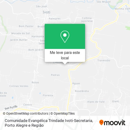 Comunidade Evangélica Trindade Ivoti-Secretaria mapa