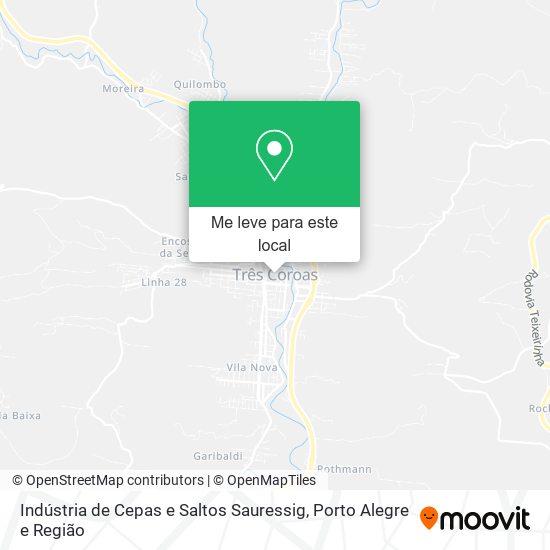 Indústria de Cepas e Saltos Sauressig mapa