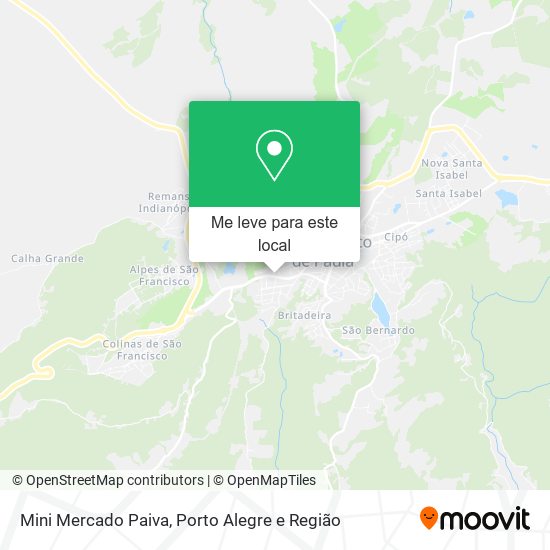 Mini Mercado Paiva mapa