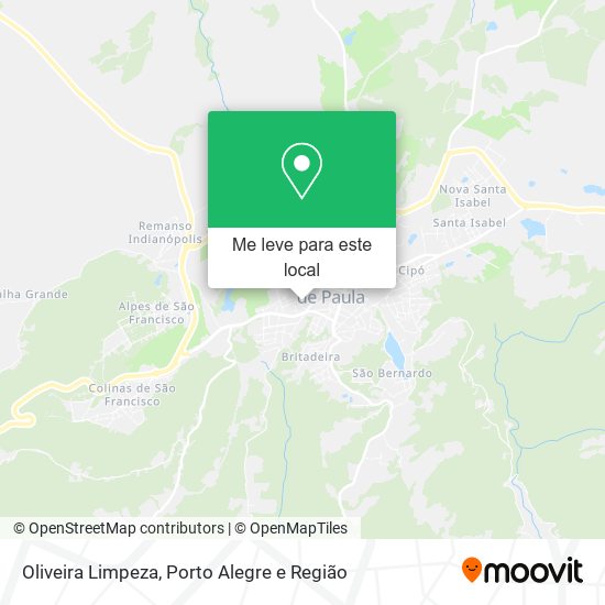 Oliveira Limpeza mapa