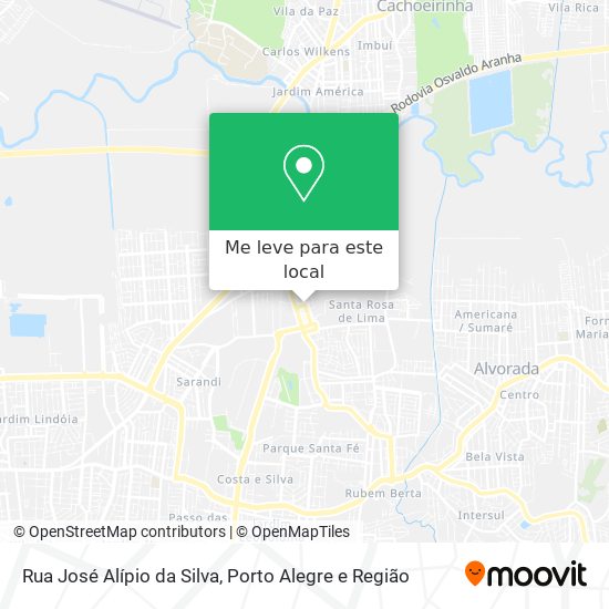 Rua José Alípio da Silva mapa