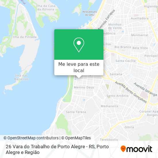 26 Vara do Trabalho de Porto Alegre - RS mapa