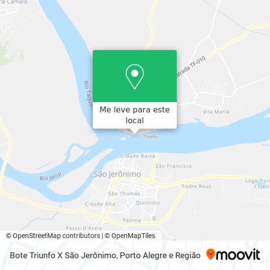 Bote Triunfo X São Jerônimo mapa