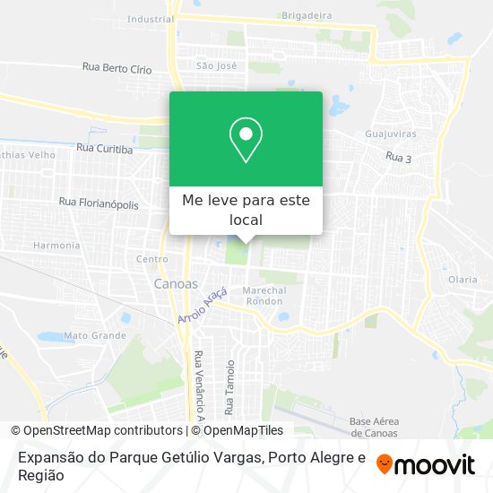 Expansão do Parque Getúlio Vargas mapa