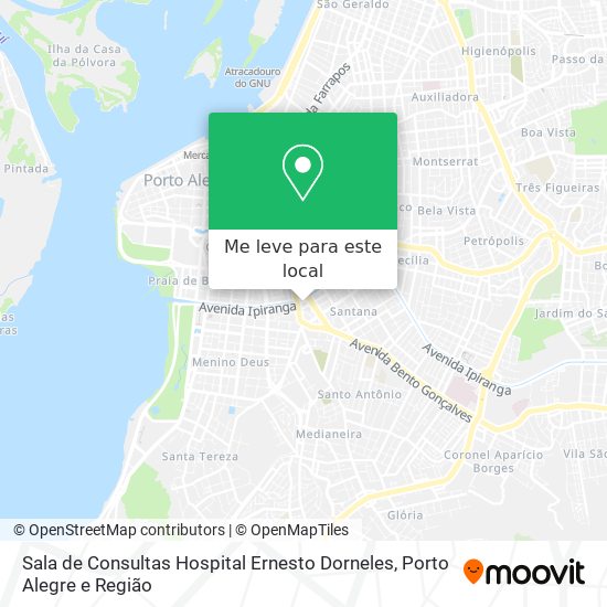 Sala de Consultas Hospital Ernesto Dorneles mapa