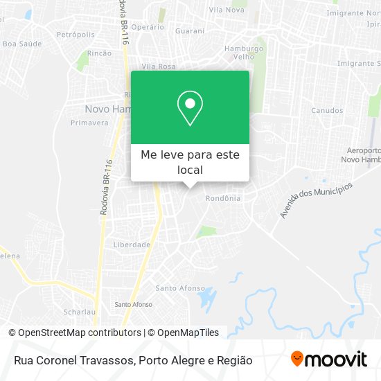 Rua Coronel Travassos mapa