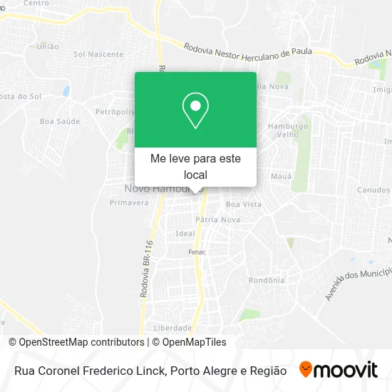 Rua Coronel Frederico Linck mapa